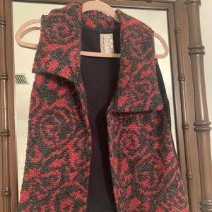 Anthropologie fuzzy vest size medium